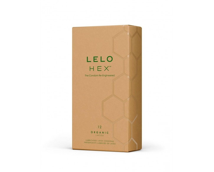 Презервативи LELO HEX Condoms Organic 12 Pack, тонкі та суперміцні