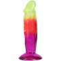 Фалоімітатор Doc Johnson Crystal Jellies - 6.5 Inch Classic Dong - Rainbow