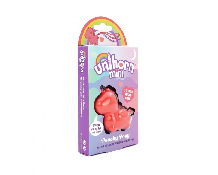 Вібратор-мінієдиноріжка Unihorn Mini – Peachy Pony, брелок з вібрацією, 10 режимів