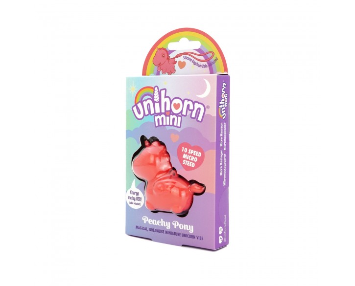 Вібратор-мінієдиноріжка Unihorn Mini – Peachy Pony, брелок з вібрацією, 10 режимів