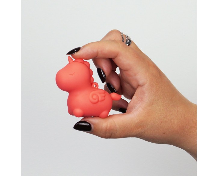 Вібратор-мінієдиноріжка Unihorn Mini – Peachy Pony, брелок з вібрацією, 10 режимів