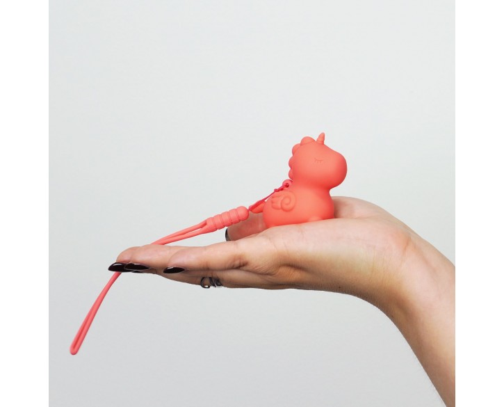 Вібратор-мінієдиноріжка Unihorn Mini – Peachy Pony, брелок з вібрацією, 10 режимів