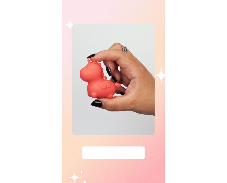 Вібратор-мінієдиноріжка Unihorn Mini – Peachy Pony, брелок з вібрацією, 10 режимів