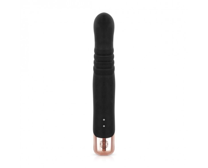 Вібратор-кролик Rosy Gold - Rabbit Vibrator with thrusting function - Black