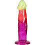 Фалоімітатор Doc Johnson Crystal Jellies - 7.5 Inch Classic Dong - Rainbow