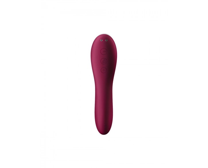 Вакуумний стимулятор із вібрацією Satisfyer Dual Crush Wine Red