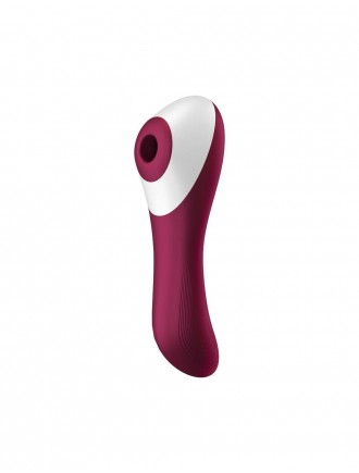 Вакуумний стимулятор із вібрацією Satisfyer Dual Crush Wine Red