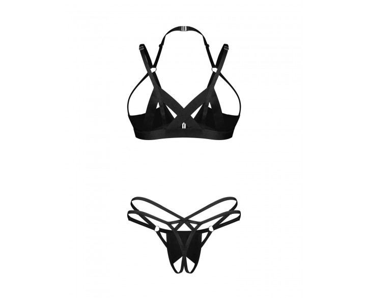 Комплект Obsessive Keira Lise 2-pcs crotchless set L/XL