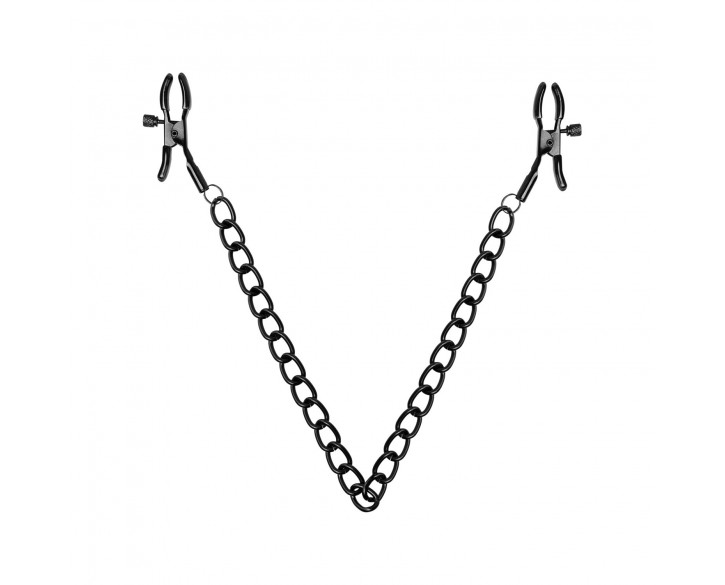 Затискачі для сосків Bedroom Fantasies Nipple Clamps with Chain - Black