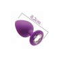 Анальна пробка з кристалом MAI Attraction Toys №48 Purple, довжина 8,2 см, діаметр 3,5 см