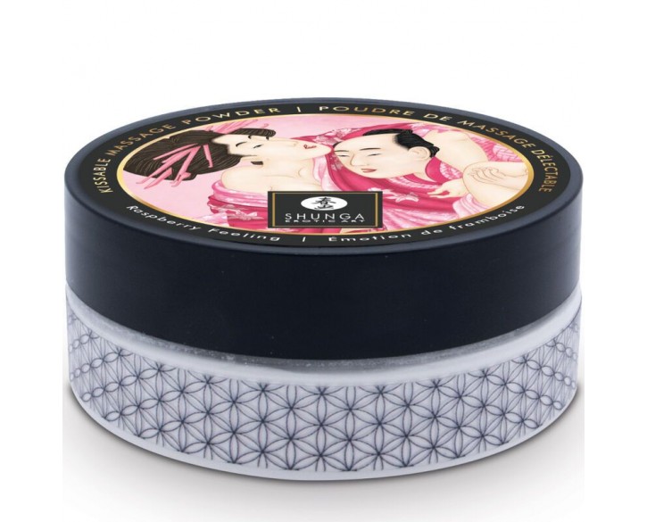 Смачна пудра для оральних пестощів Shunga Body Powder – Raspberry feeling (75 гр)