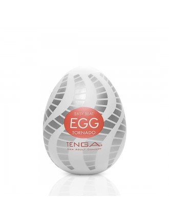 Мастурбатор-яйце Tenga Egg Tornado зі спірально-геометричним рельєфом