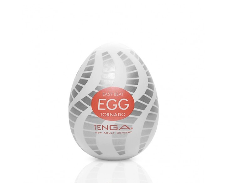 Мастурбатор-яйце Tenga Egg Tornado зі спірально-геометричним рельєфом