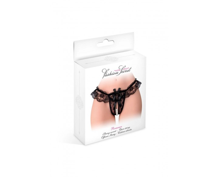 Трусики з перлинами Fashion Secret Romance Black