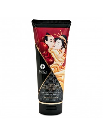 Їстівний масажний крем Shunga Kissable Massage Cream – Sparkling Strawberry Wine (200 мл)