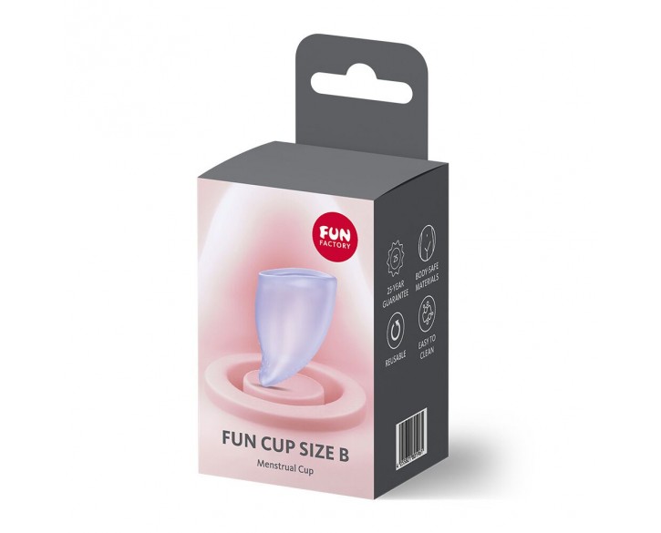 Менструальна чаша Fun Factory FUN CUP SIZE B Purple, багаторазова, діаметр 4,3 см, об’єм 30 мл