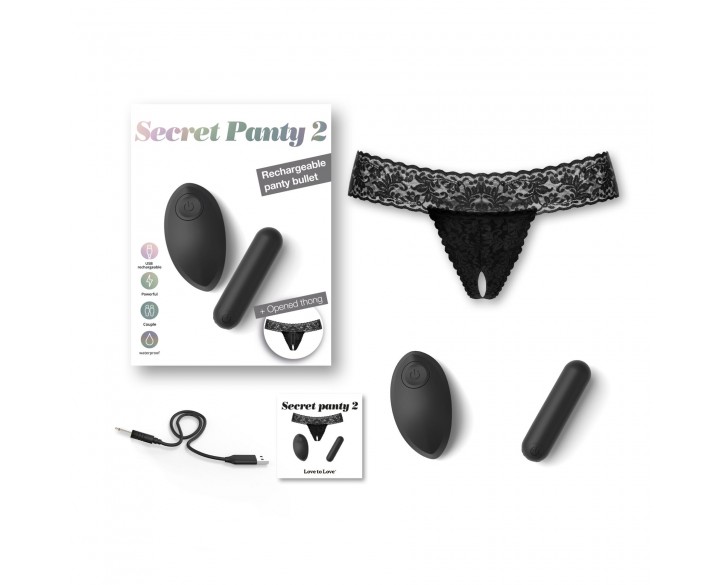 Вібратор Love To Love SECRET PANTY 2, в комплекті трусики, віброкуля, пульт ДК, 10 режимів роботи