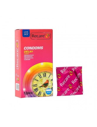Презервативи Recare Delay Candy Condoms 12 шт, пролонгувальний ефект, цукерковий аромат
