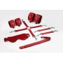 Набір Feral Feelings BDSM Kit 5 Red, наручники, поножі, хрестовина, маска, падл