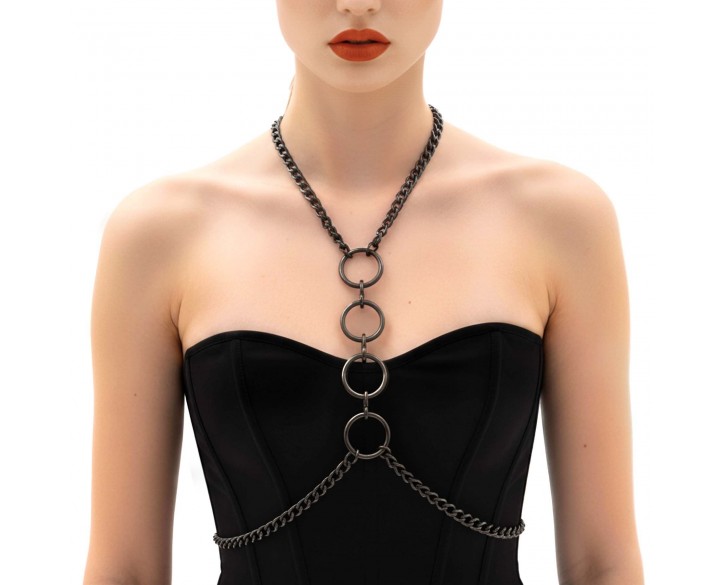 Металева портупея Art of Sex - Mango, колір чорний, XS-2XL