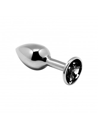 Металева анальна пробка з кристалом Alive Mini Metal Butt Plug Black M