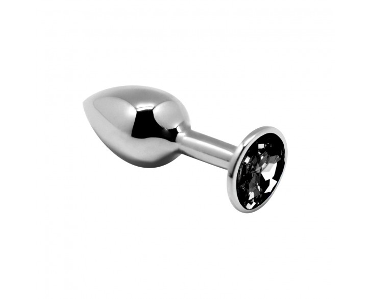 Металева анальна пробка з кристалом Alive Mini Metal Butt Plug Black M