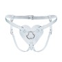 Трусики Серце для страпону з натуральної шкіри Feral Feelings - Hearts Strap-on Belt White