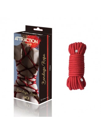 Мотузка для BDSM MAI Bondage Rope Red, довжина 10 м, діаметр 6,5 мм, поліестер