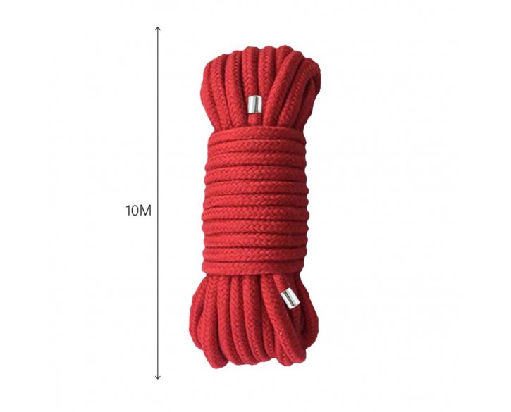 Мотузка для BDSM MAI Bondage Rope Red, довжина 10 м, діаметр 6,5 мм, поліестер