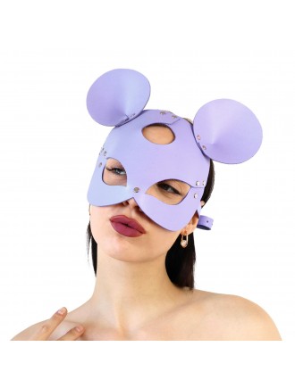 Шкіряна маска зайчика Art of Sex - Mouse Mask, колір Лавандовий