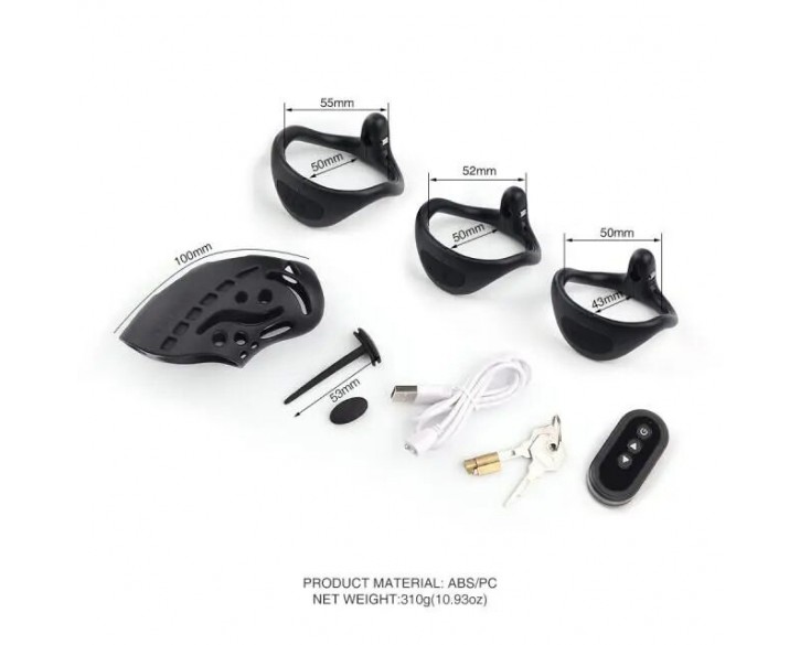 Клітка для члена з електростимуляцією LOCKINK SEVANDA Nautilus Estim Chastity Cage