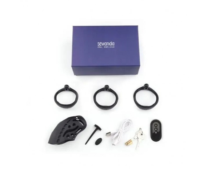 Клітка для члена з електростимуляцією LOCKINK SEVANDA Nautilus Estim Chastity Cage