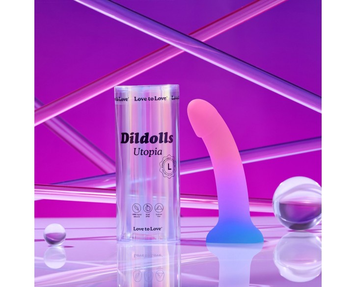Дилдо з кольоровим градієнтом Love To Love DILDOLLS - UTOPIA L ультрам'який