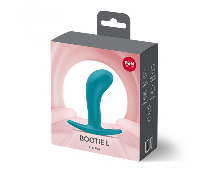 Анальна пробка Fun Factory BOOTIE L Aquamarine, діаметр 3,8 см, тонкий обмежувач