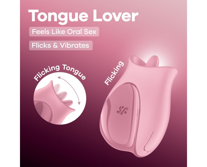 Вібростимулятор для клітора Satisfyer Tongue Lover з язичком