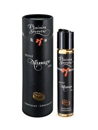 Масажна олія Plaisirs Secrets Chocolate (59 мл) з афродизіаками, їстівна, подарункове паковання