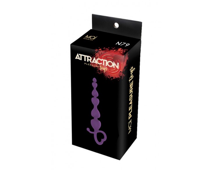 Анальні буси MAI Attraction Toys №79 Purple, довжина 18см, діаметр 3,1см