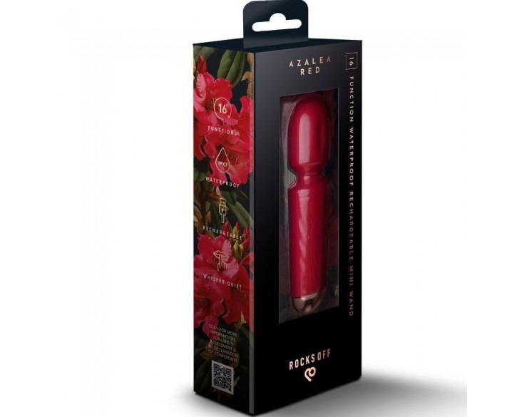 Вібромасажер Rocks Off Mini Wand Azalea Red, 16 режимів