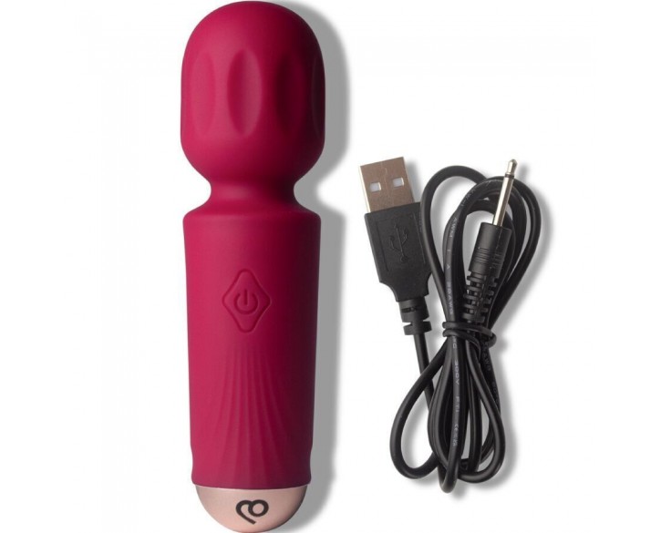 Вібромасажер Rocks Off Mini Wand Azalea Red, 16 режимів