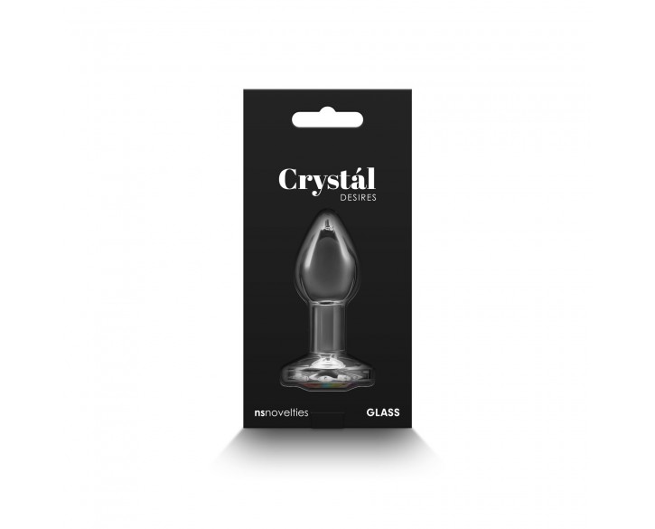 Скляна анальна пробка NS Novelties Crystal - Desires - Rainbow Gem - Small