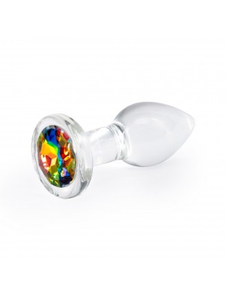 Скляна анальна пробка NS Novelties Crystal - Desires - Rainbow Gem - Small