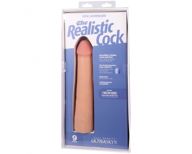Фалоімітатор Doc Johnson The Realistic Cock ULTRASKYN - 9 Inch Vanilla