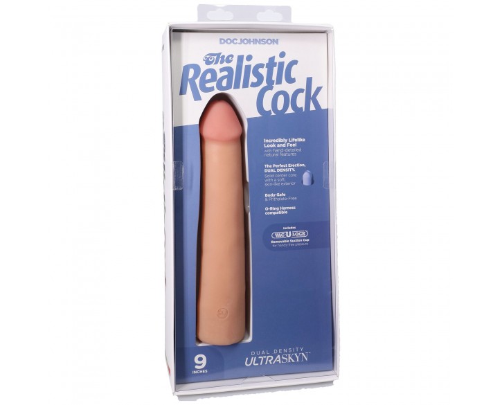 Фалоімітатор Doc Johnson The Realistic Cock ULTRASKYN - 9 Inch Vanilla