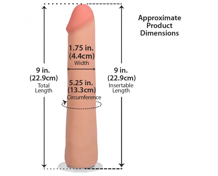Фалоімітатор Doc Johnson The Realistic Cock ULTRASKYN - 9 Inch Vanilla