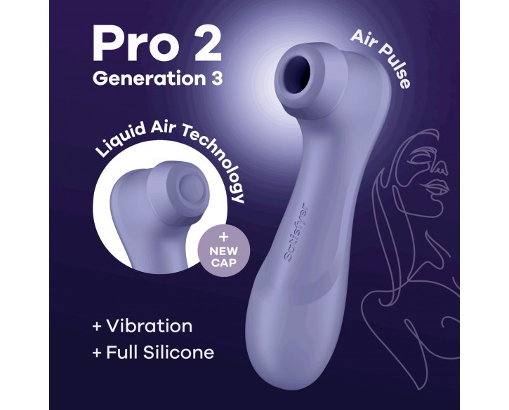 Вакуумний кліторальний стимулятор Satisfyer Pro 2 Generation 3 with Liquid Air Lilac