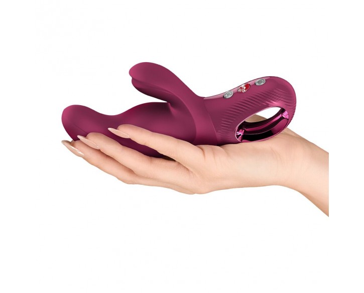 Вібратор-кролик Fun Factory MISS BI Wine Red, 2 незалежні мотори, діаметр 4,2 см