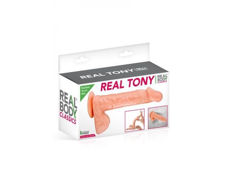 Фалоімітатор Real Body — Real Tony Flash, TPE, діаметр 3,5 см