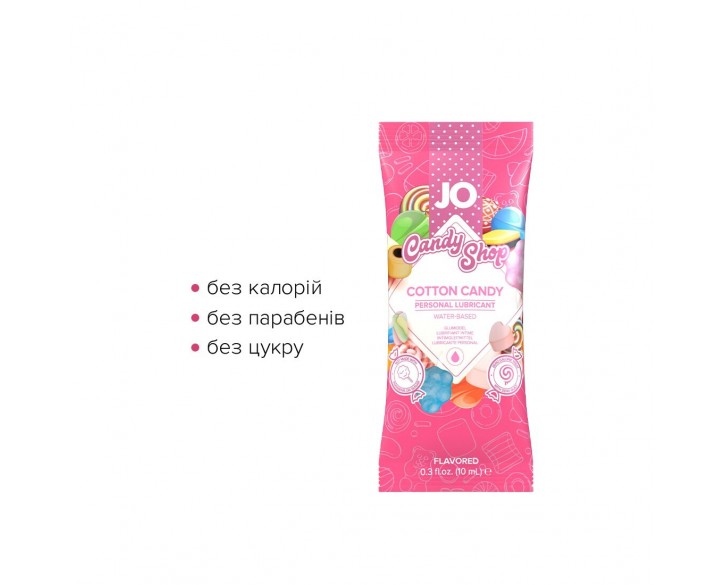 Набір лубрикантів Foil Display Box – JO H2O Lubricant – Cotton Candy – 12 × 10ml