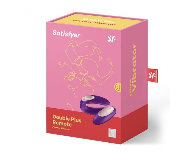 Вібратор для пар Satisfyer Double Plus Remote з пультом ДК та двома моторчиками