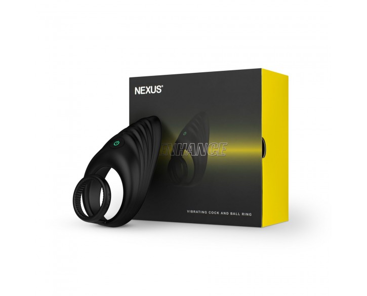 Ерекційне віброкільце Nexus Enhance Vibrating Cock and Ball Ring, подвійне